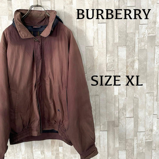 【2枚組】90s BURBERRYS ブルゾン ジャンパー ロゴ刺繍 XL