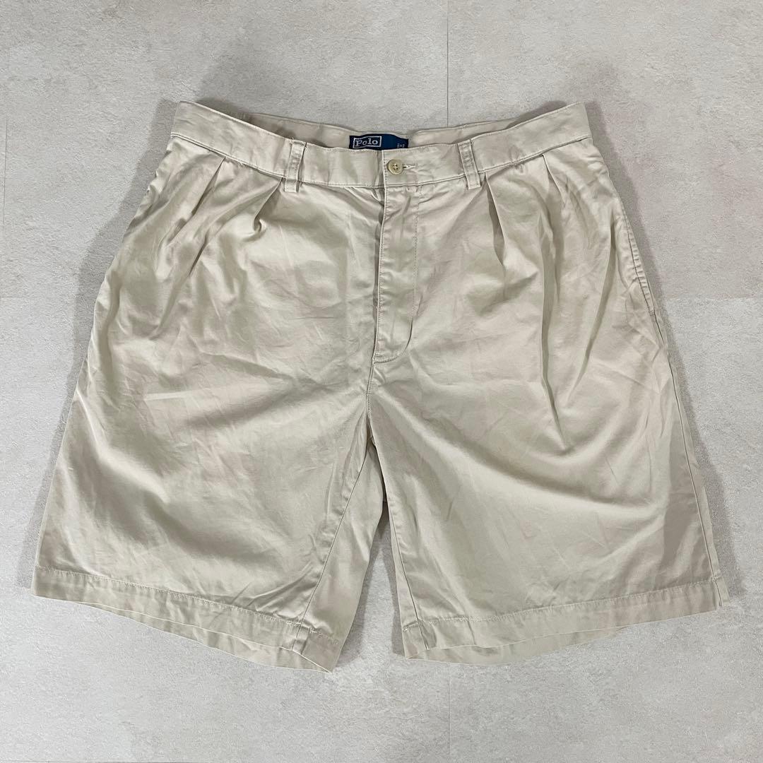 【美品】90s POLO RALPH LAUREN ハーフパンツ アイボリー
