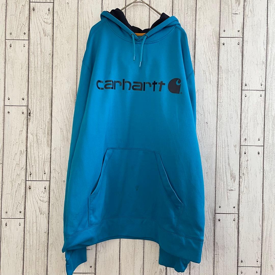 carhartt 長袖パーカー Lサイズ ブルー RELAXED FIT