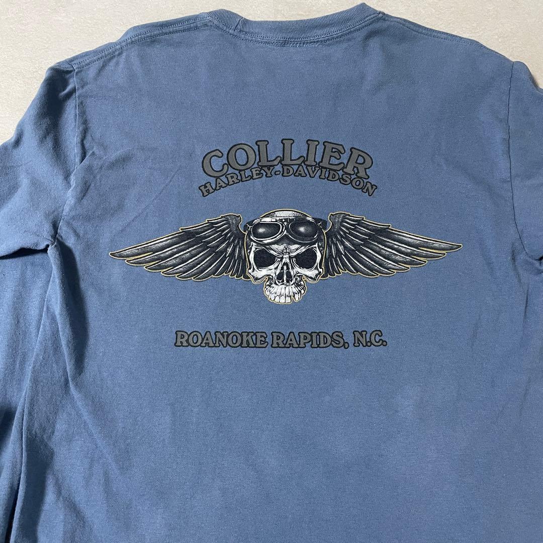 古着 HARLEY-DAVIDSON バイク 袖プリント 長袖Tシャツ