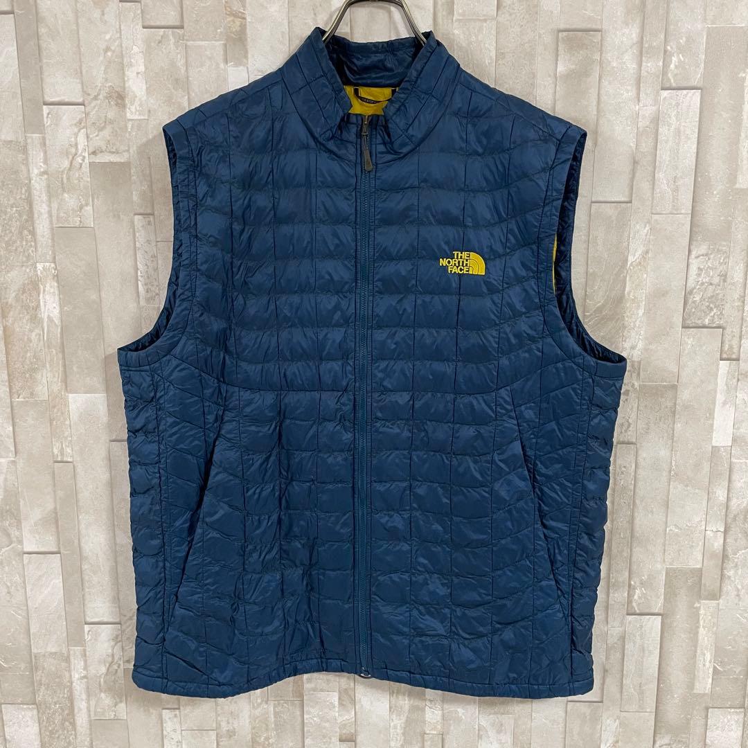 古着 THE NORTH FACE サーモボール ベスト XL ネイビー