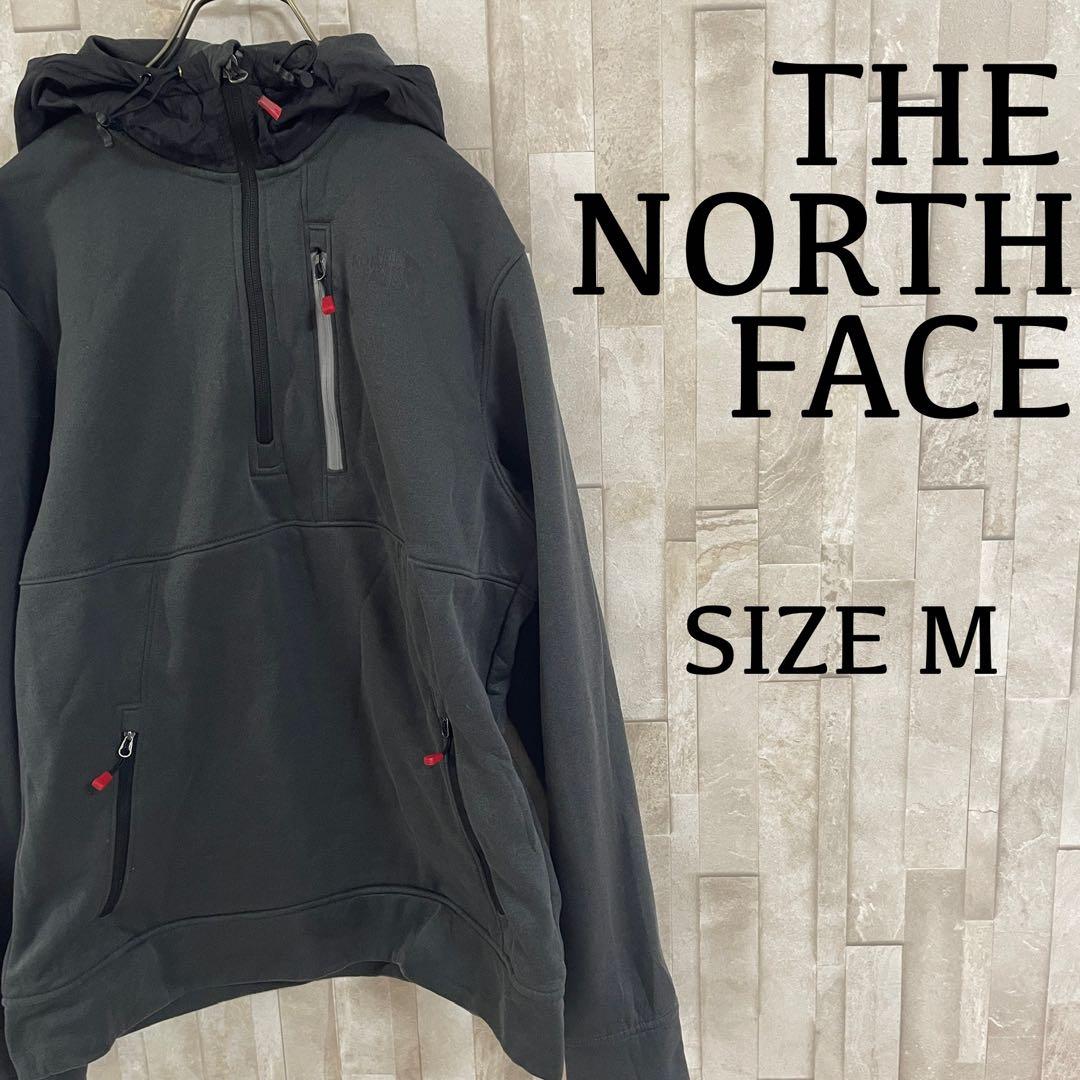 古着 THE NORTH FACE ハーフジップパーカー ブラック Mサイズ