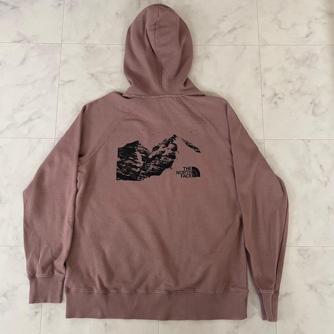 【美品】USA古着THE NORTH FACE 長袖パーカー M スモークピンク