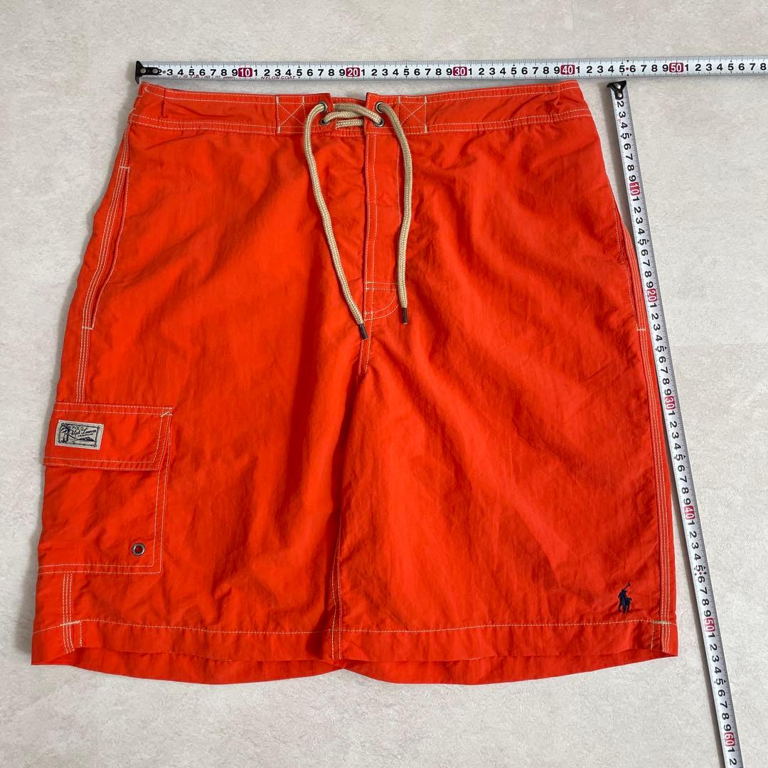 90s POLO RALPH LAUREN オレンジ スイムショーツ Mサイズ