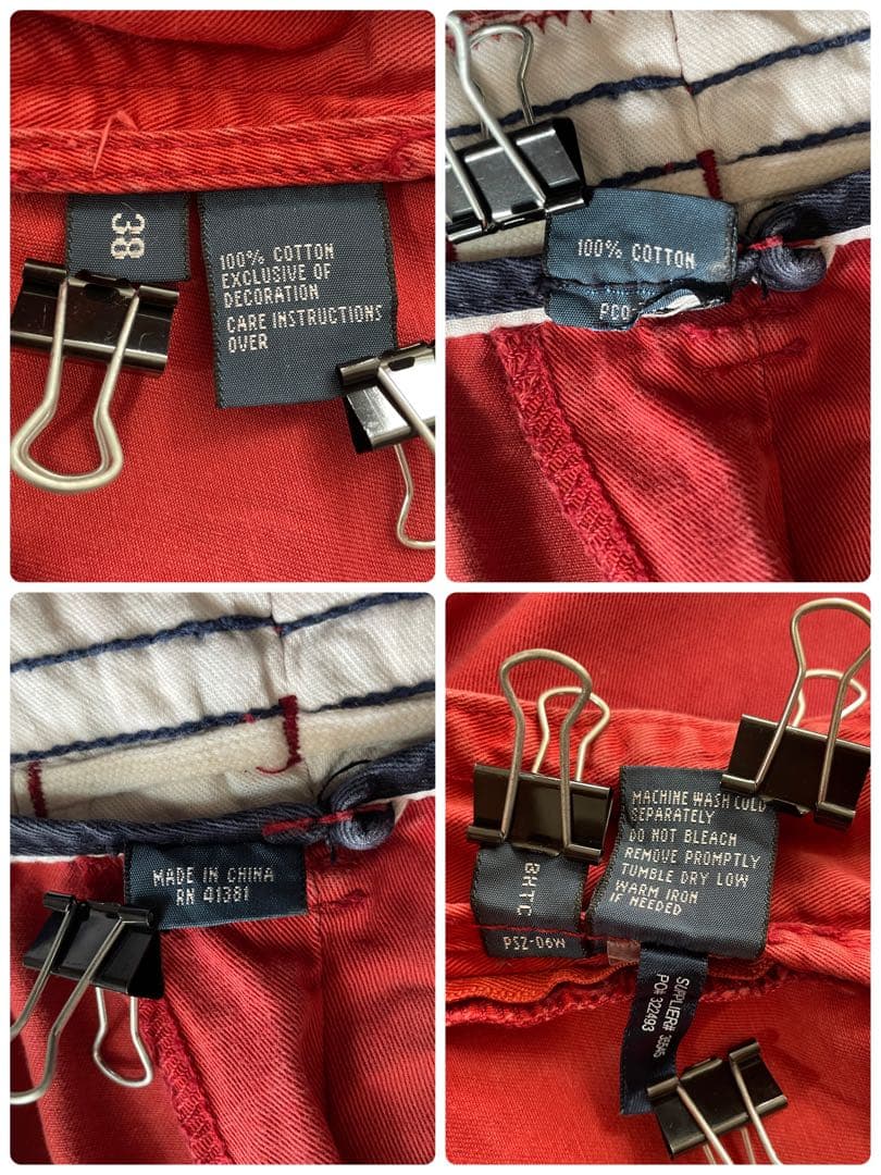90s POLO RALPH LAUREN ハーフパンツ サイズ38 レッド