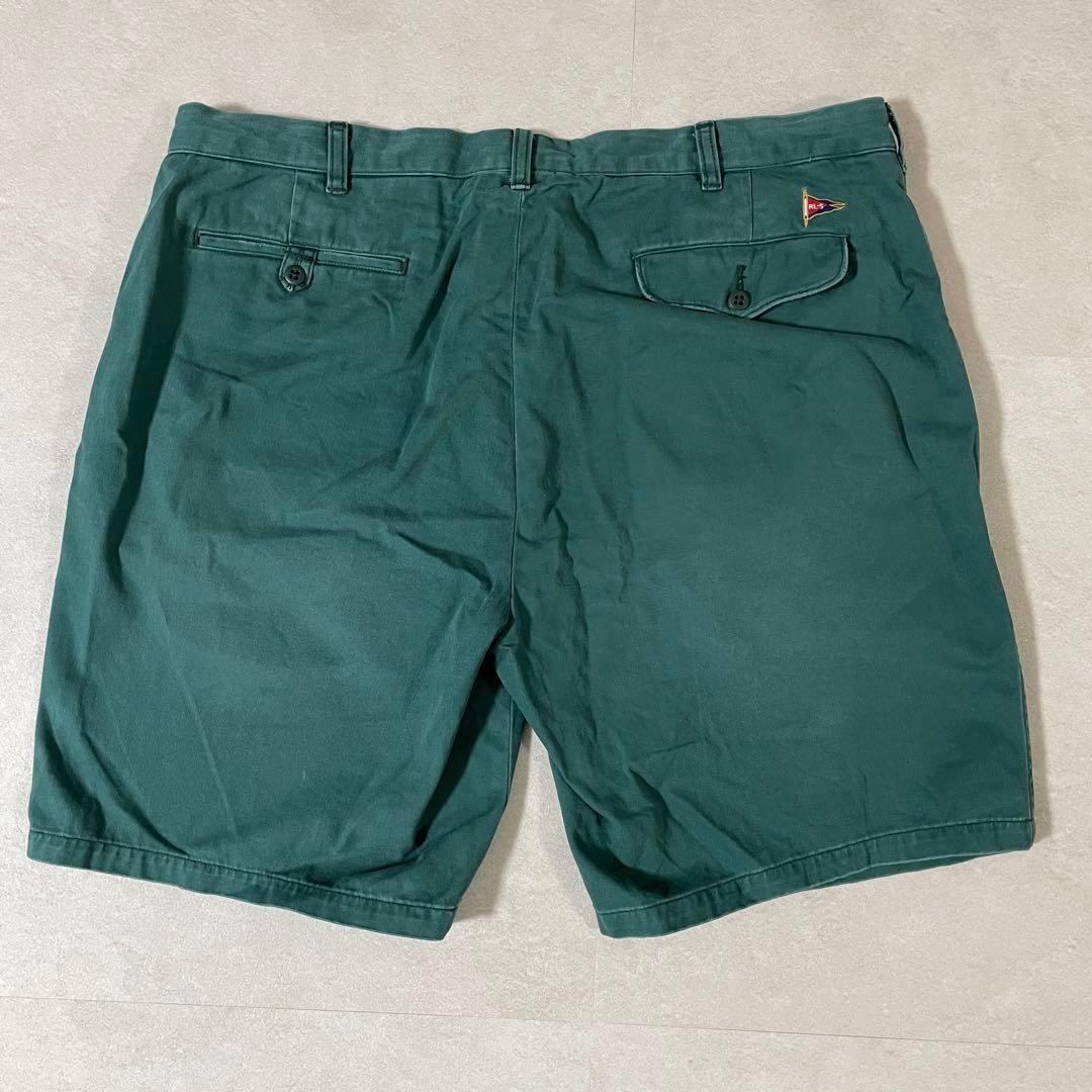 90s POLO RALPH LAUREN ハーフパンツ サイズ38 グリーン