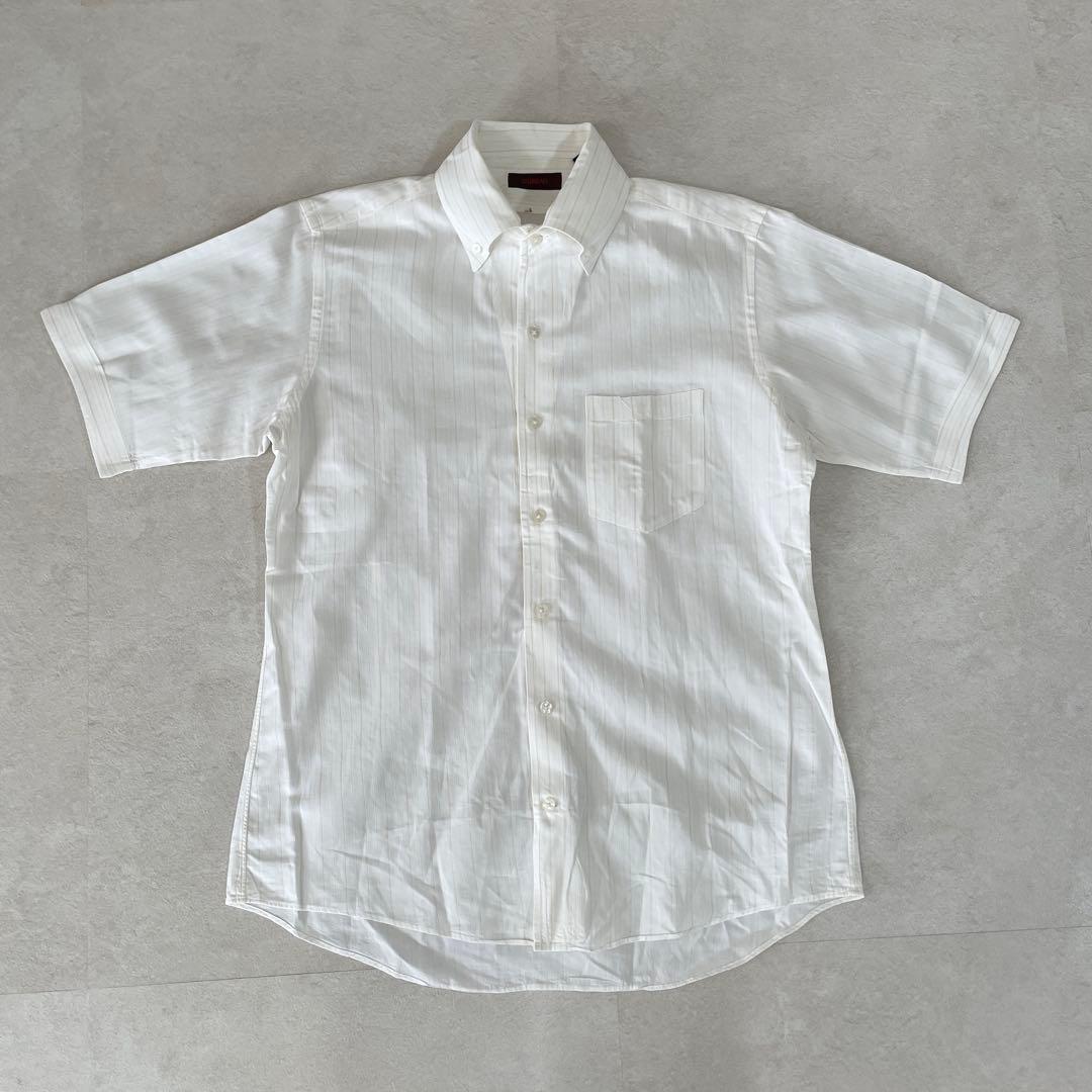 古着 D'URBAN 半袖シャツ ストライプ サイズL
