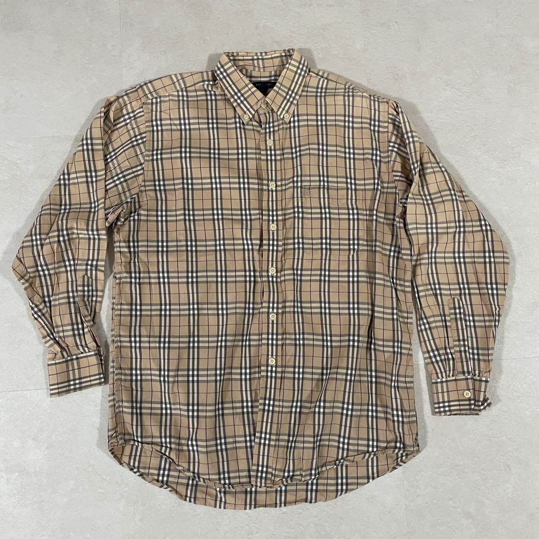 古着 BURBERRY LONDON 長袖シャツ サイズL バーバリーチェック