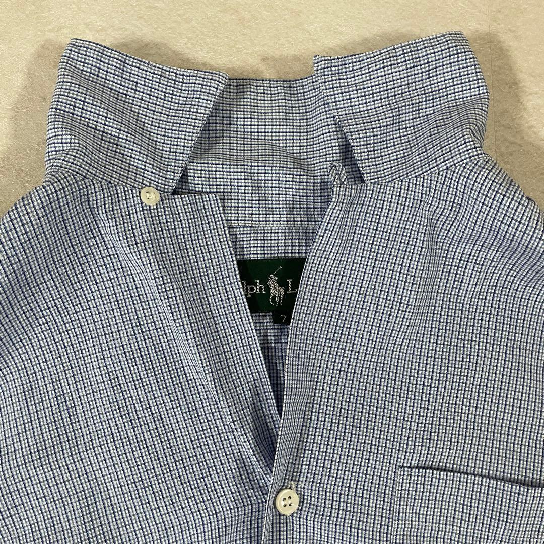 【美品】80s POLO RALPH LAUREN 半袖シャツ 7 チェック柄