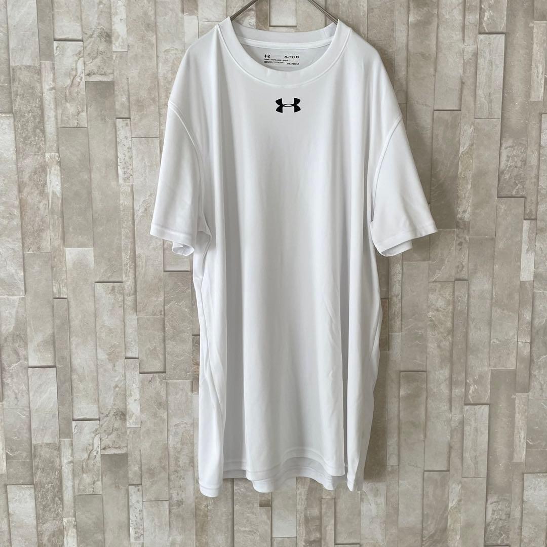 【美品】古着 UNDER ARMOUR 半袖Tシャツ XLサイズ ホワイト