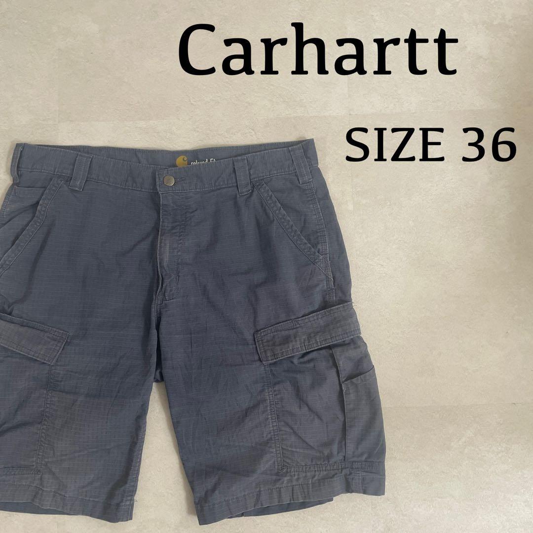 古着 carhartt ハーフパンツ サイズ36 ネイビー