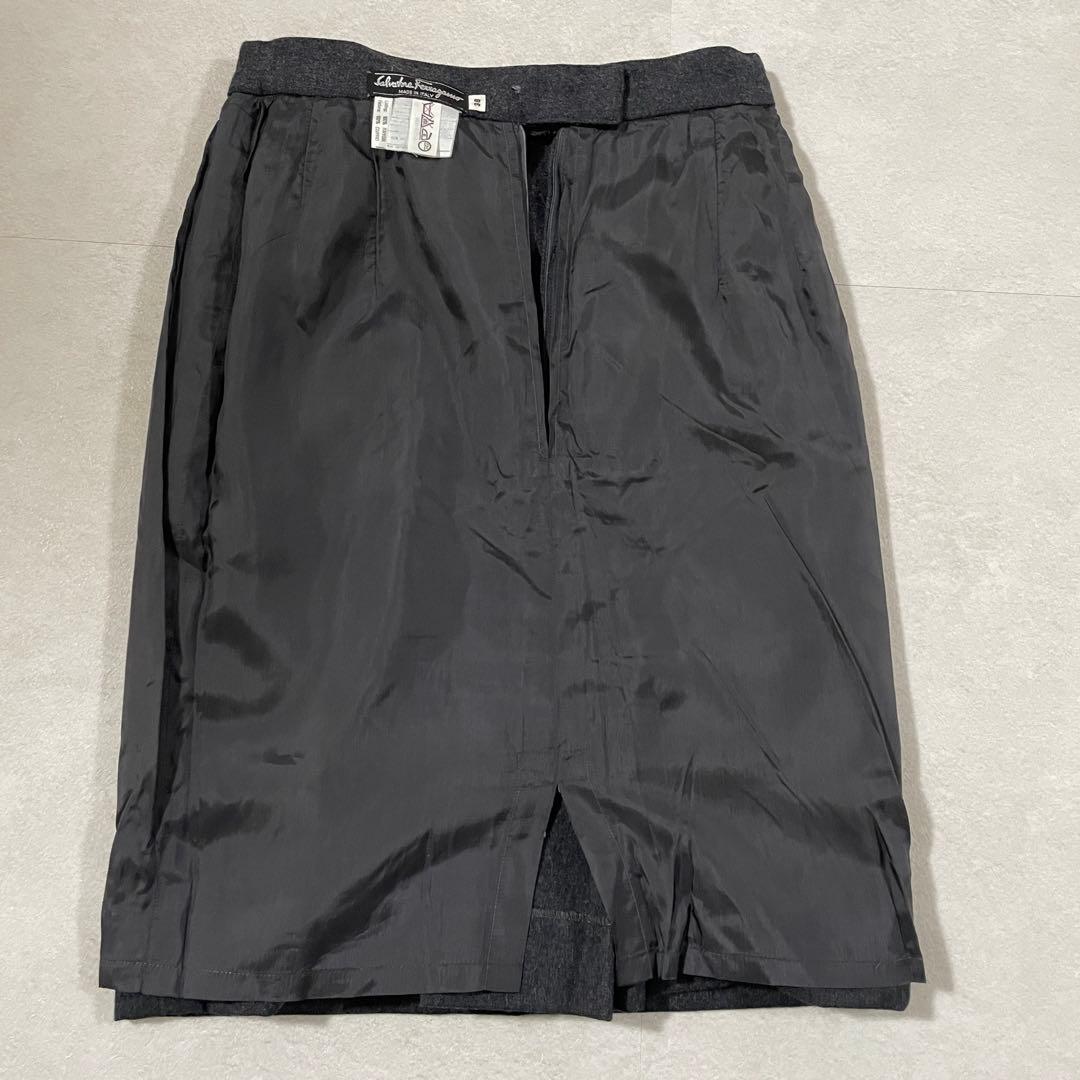 【美品】Salvatore Ferragamo 膝丈スカート イタリア製