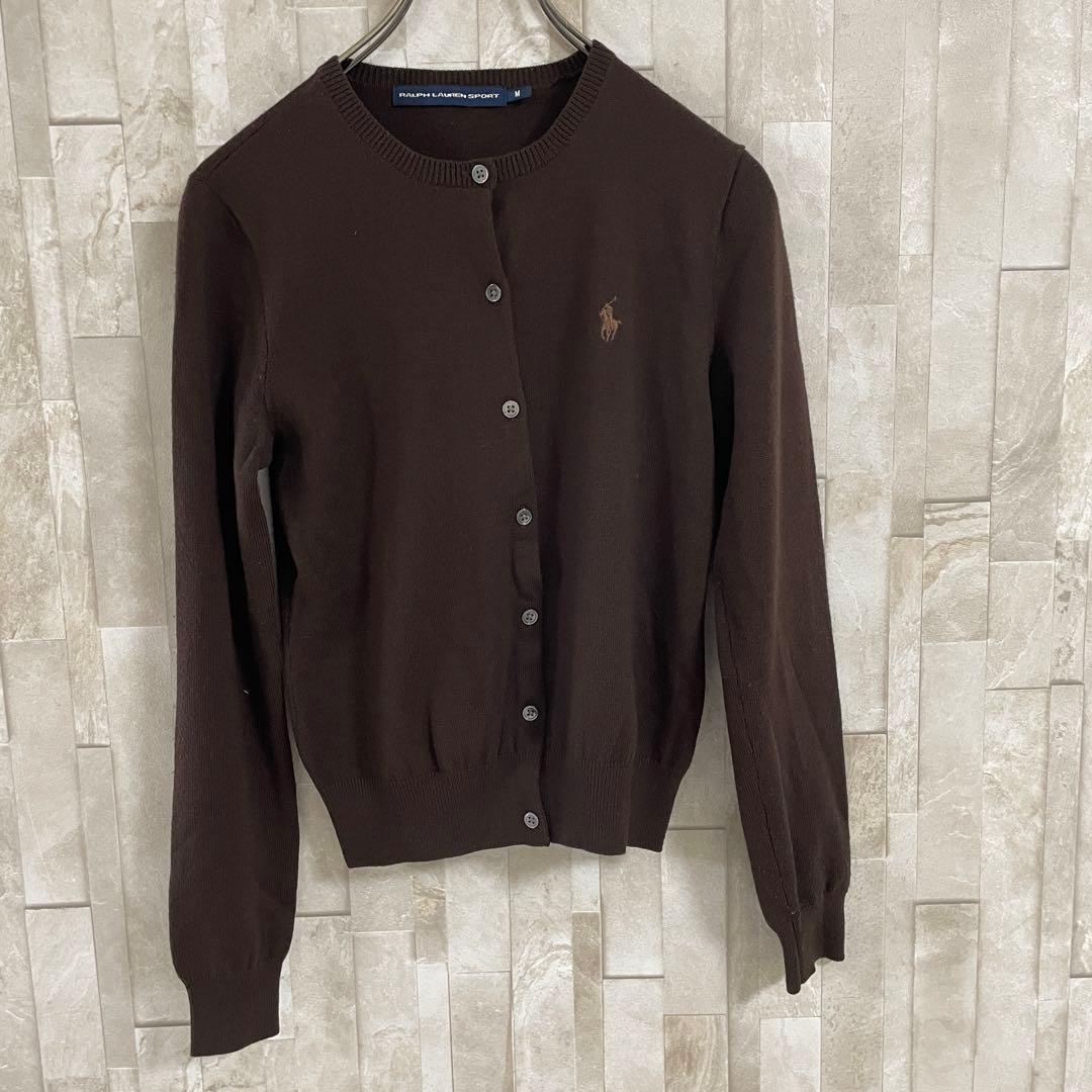 【美品】RALPH LAUREN SPORT 長袖カーディガン ポニー刺繍 M
