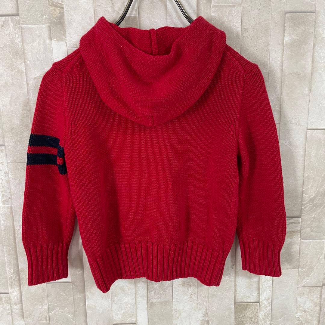 【美品】 90s POLO RALPH LAUREN フード付きニットセーター
