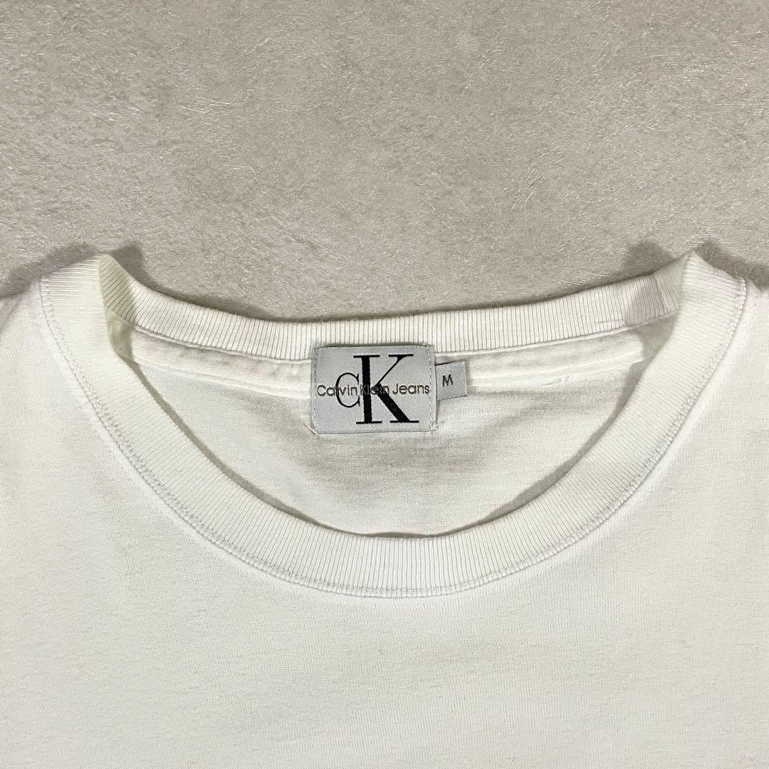古着 Calvin Klein Jeans 半袖Tシャツ サイズM ホワイト