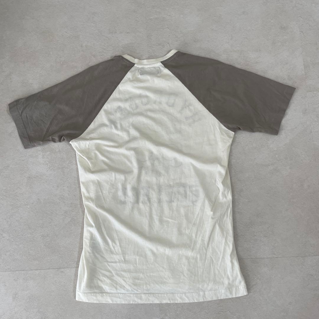 【美品】HYDROGEN 半袖Tシャツ スカルロゴ サイズL バイカラー