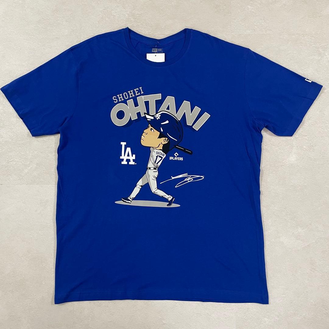 【新品未使用タグ付】NEW ERA 大谷翔平 バッター Tシャツ XL ブルー