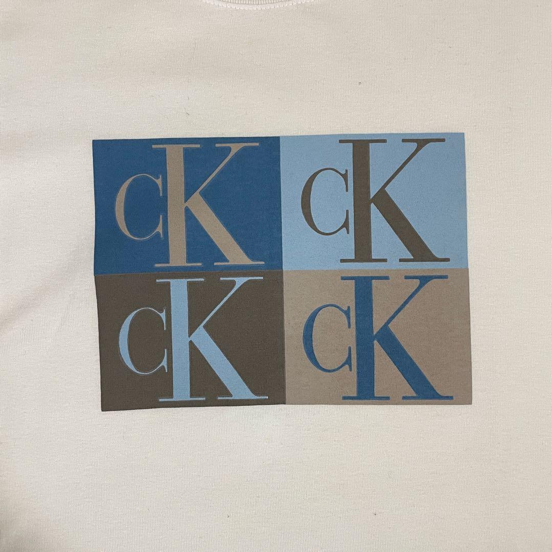 古着 Calvin Klein 半袖Tシャツ グラフィックプリントM ホワイト