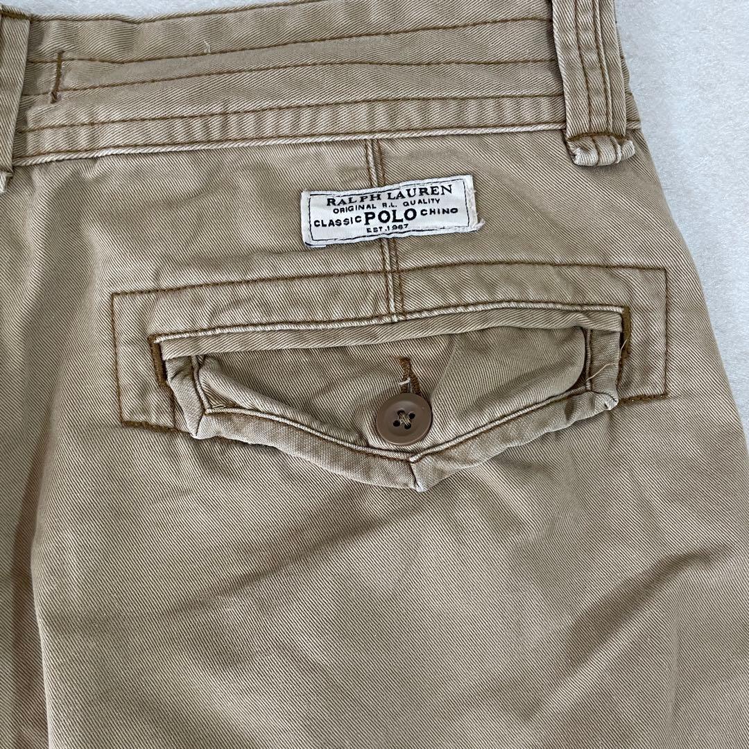 古着 POLO RALPH LAUREN ハーフパンツ サイズ32 ブラウン