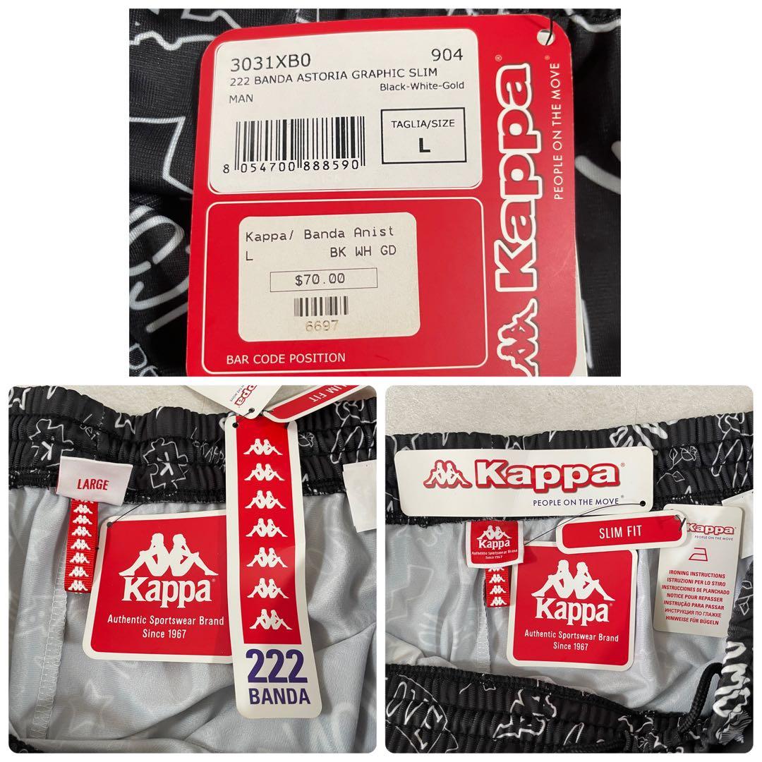 【新品未使用タグ付】希少Kappa グラフィックプリント ジャージ Lサイズ 黒