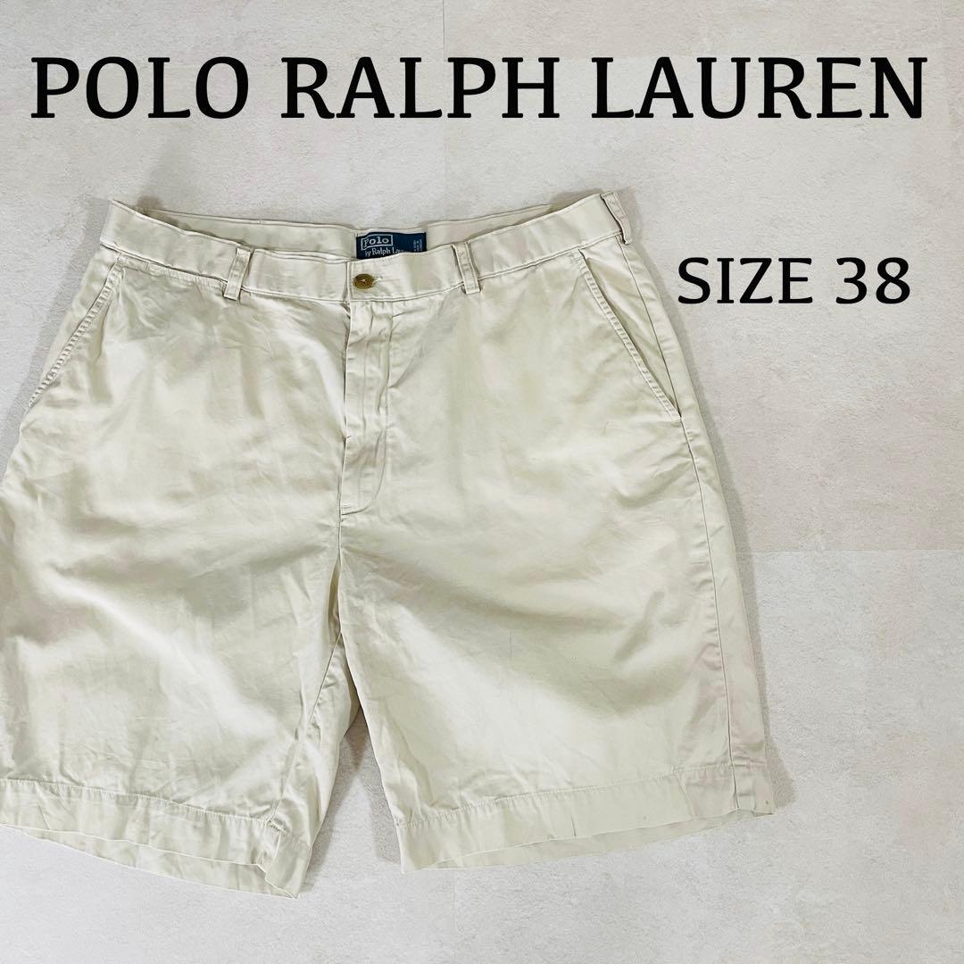 90s POLO RALPH LAUREN ハーフパンツ サイズ38 ベージュ