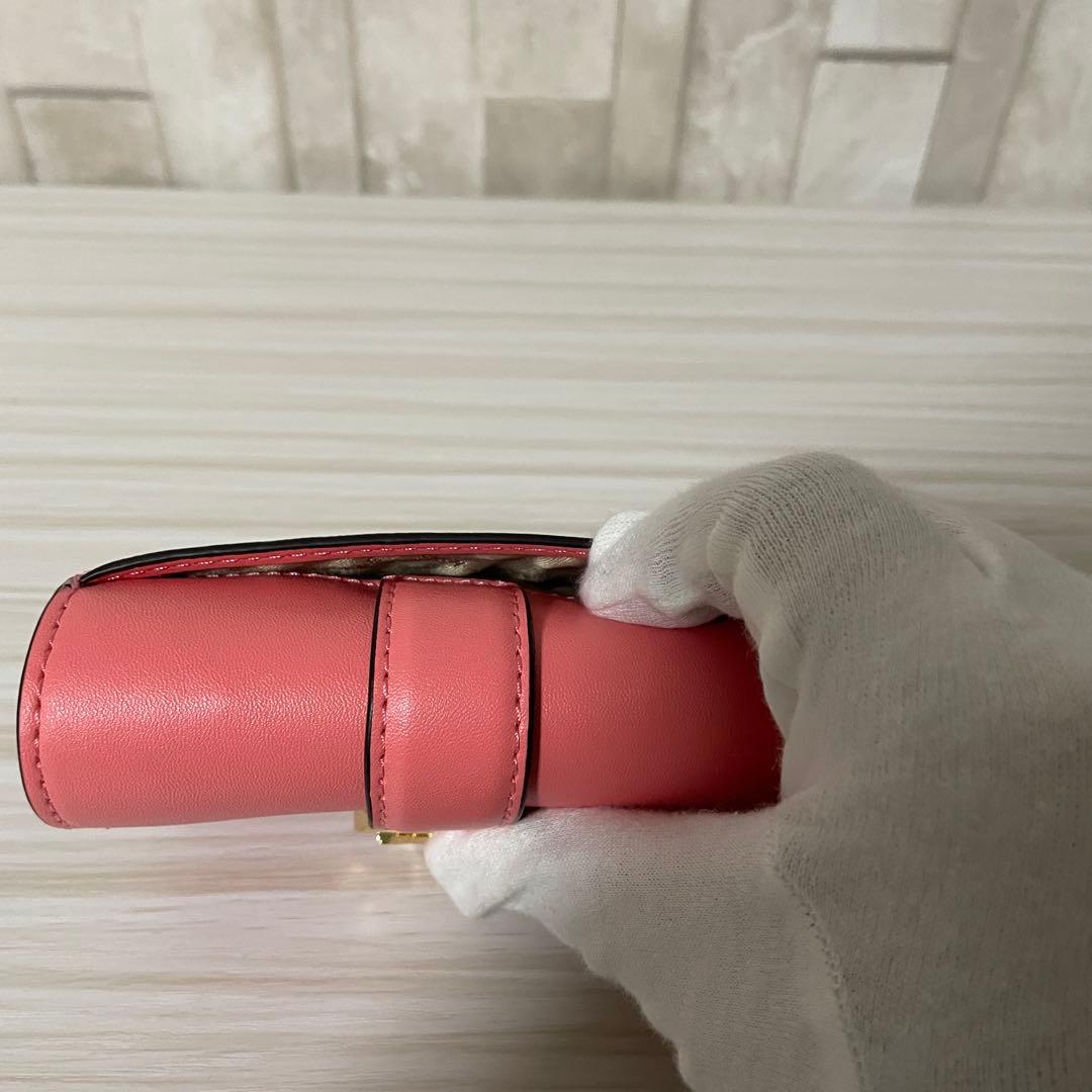 訳あり新品 MICHEAL KORS 三つ折り財布 ピンク