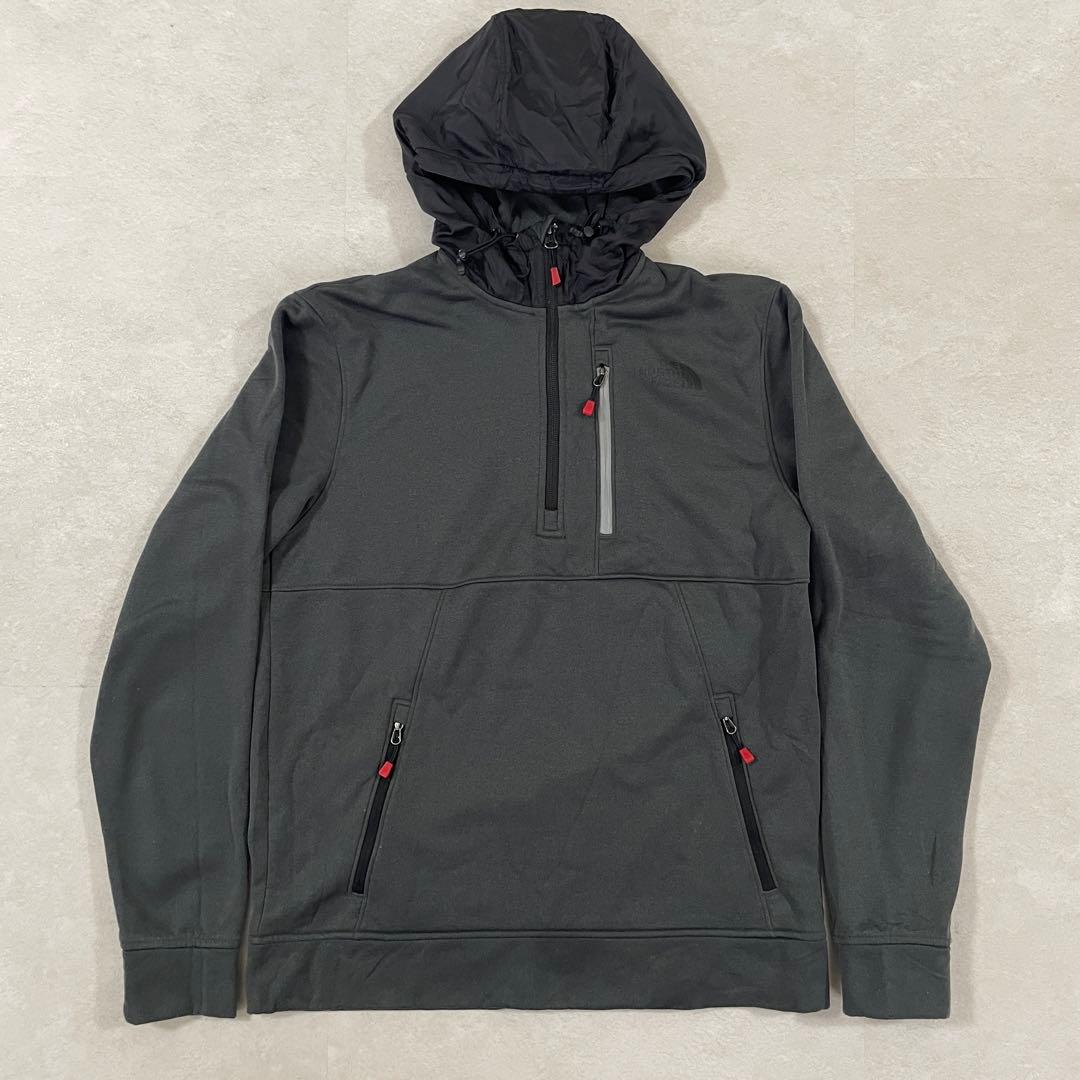 古着 THE NORTH FACE ハーフジップパーカー ブラック Mサイズ