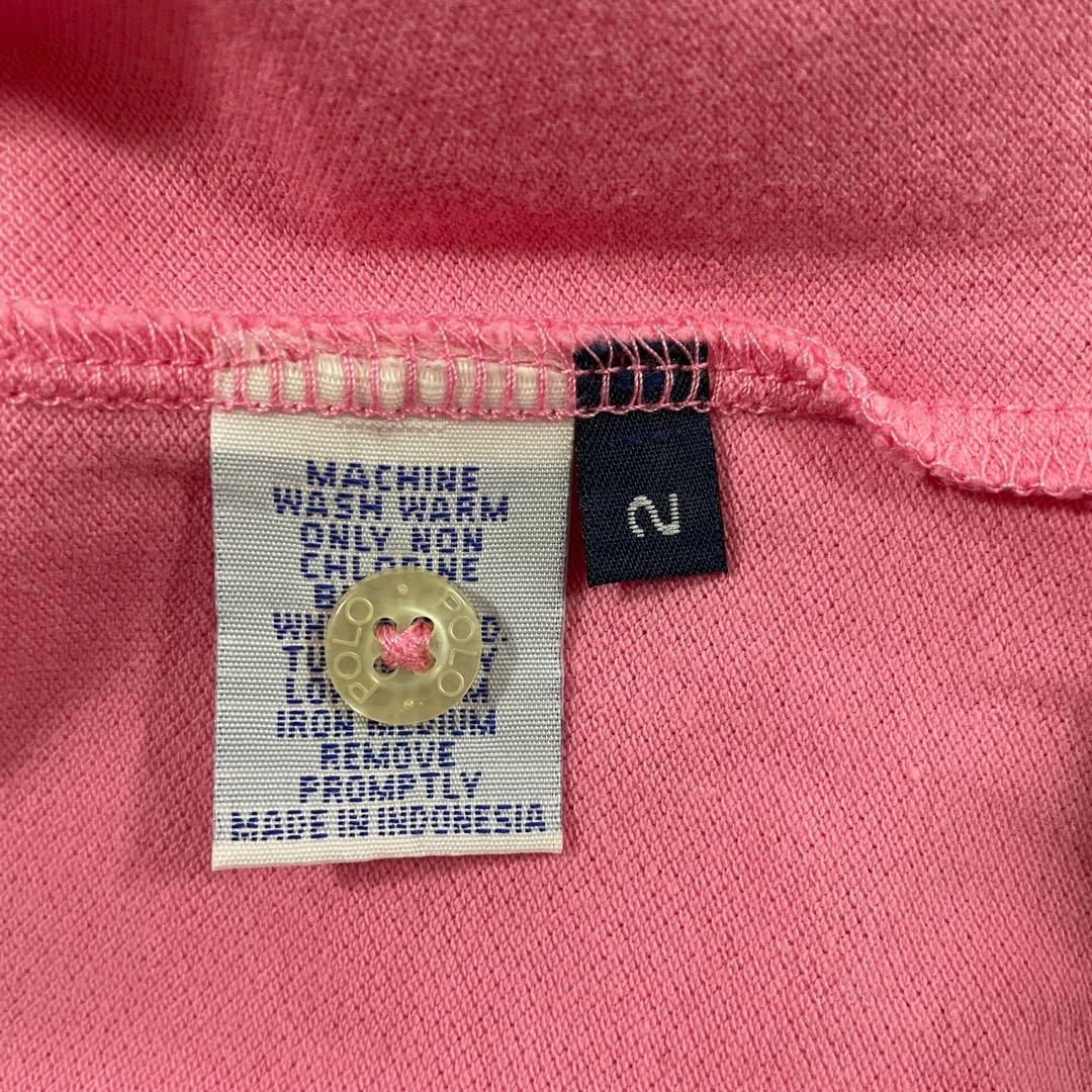 古着 POLO RALPH LAUREN 半袖ポロシャツ ポニー刺繍 ピンク