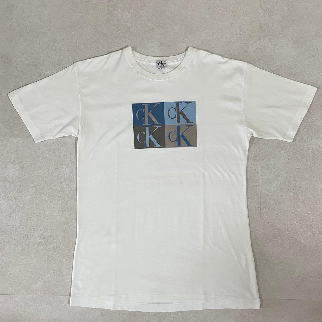 古着 Calvin Klein 半袖Tシャツ グラフィックプリントM ホワイト