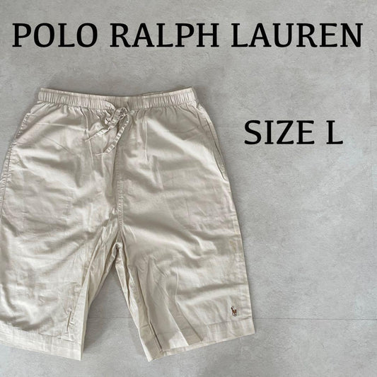 古着 POLO RALPH LAUREN ハーフパンツ サイズL クリーム色