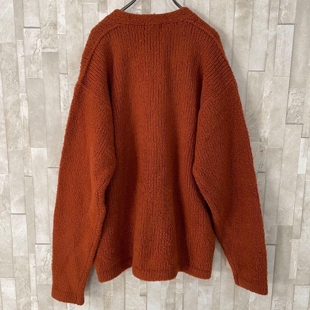 【美品】Paul Smith ニット 長袖カーディガン 日本製 L オレンジ