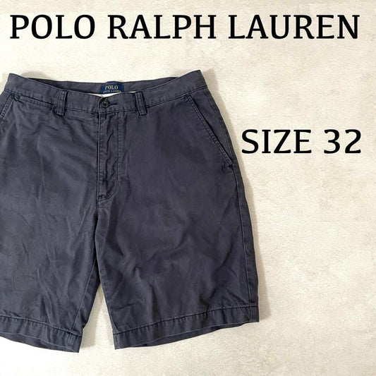 古着POLO RALPH LAUREN ハーフパンツ サイズ32 ネイビー