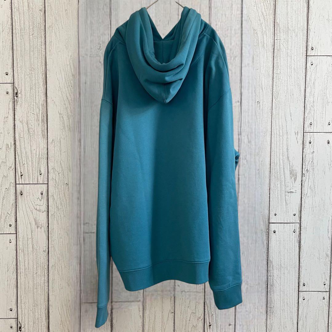 【希少美品】COACH メンズ 長袖パーカー Lサイズ ブルー ターコイズ