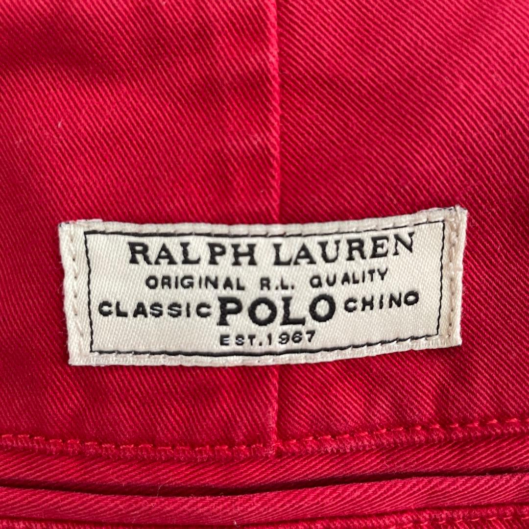 90s POLO RALPH LAUREN ポロチノ ハーフパンツ 30 レッド