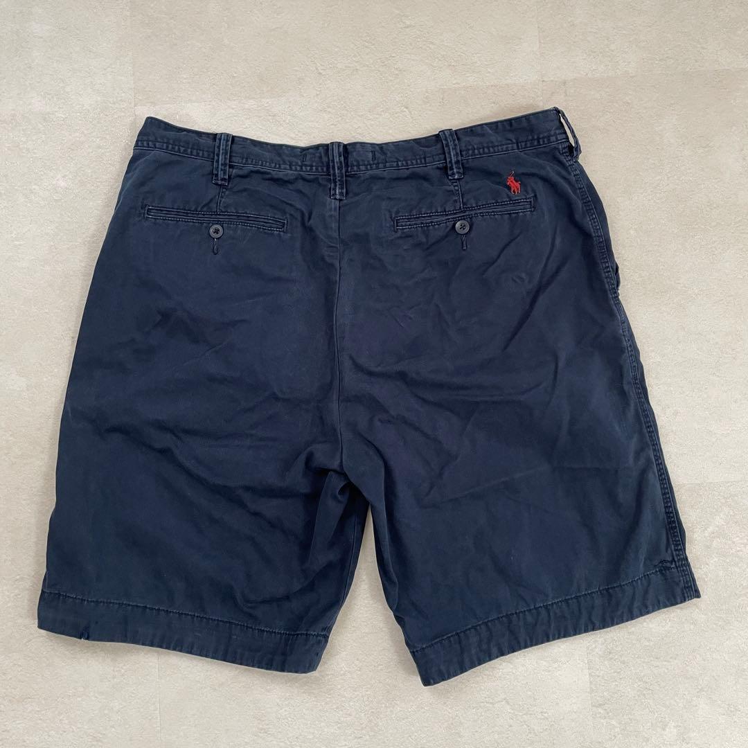 【美品】POLO RALPH LAUREN ハーフパンツ サイズ38 ネイビー
