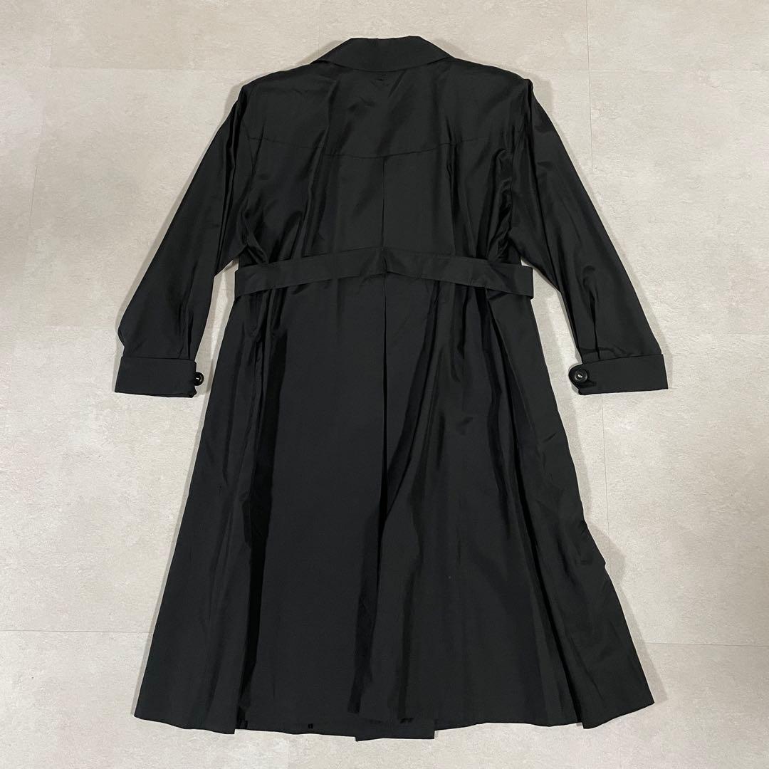 古着Leilian トレンチコート 日本製 ロゴチャーム サイズ9 ブラック