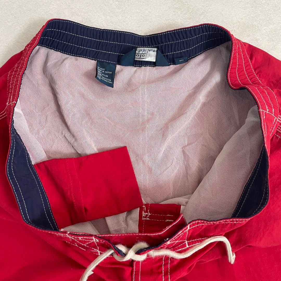 90s POLO RALPH LAUREN レッド スイムショーツ Lサイズ