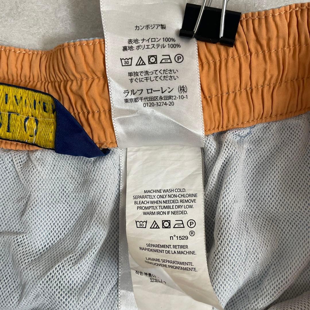 古着POLO RALPH LAUREN スイムショーツ M サイズ 水色