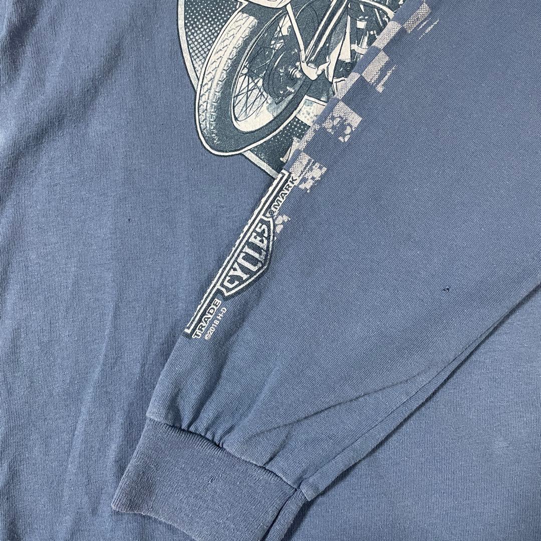 古着 HARLEY-DAVIDSON バイク 袖プリント 長袖Tシャツ