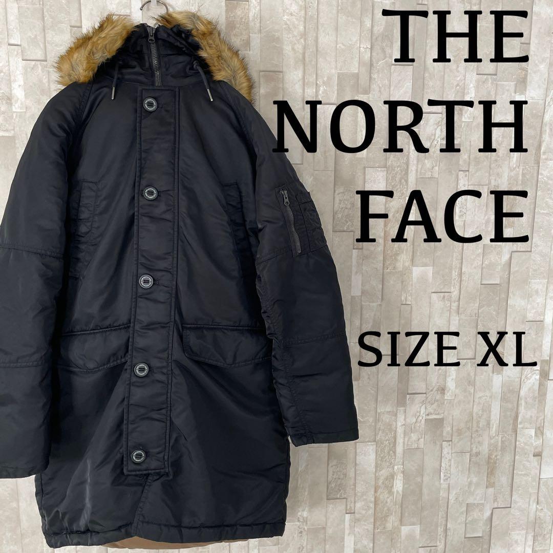 【美品】ザノースフェイス ファー付き ダウンジャケット ホワイトレーベル XL