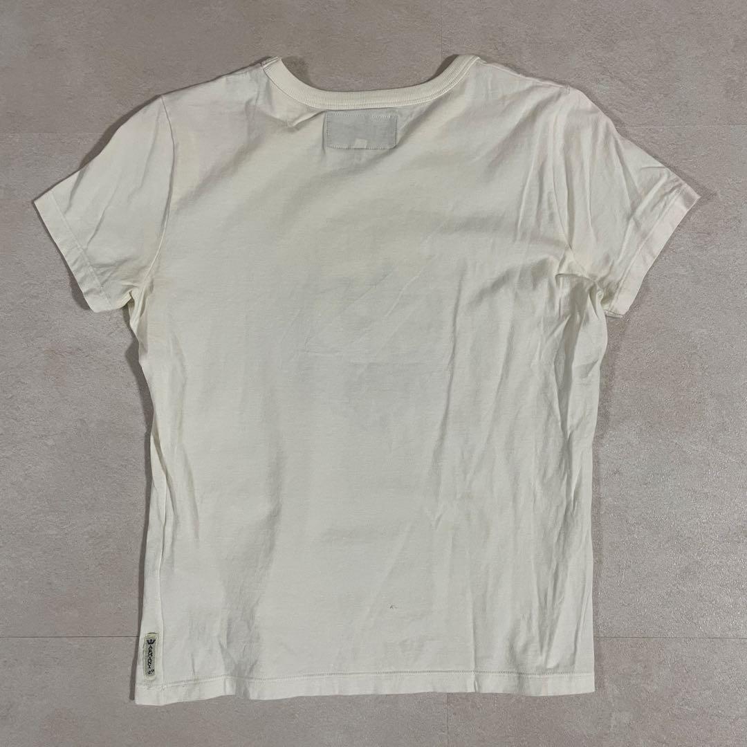 古着 ARMANI JEANS 半袖Tシャツ ロゴプリント サイズ8 ホワイト