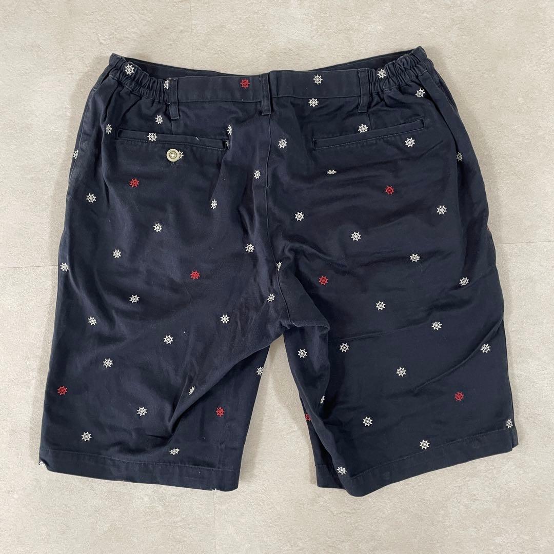【美品】Kent IN TRADITION ハーフパンツ 総柄 XL ネイビー