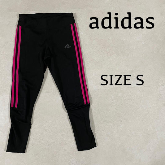 【美品】adidas レギンス 3ストライプ サイズS ブラック