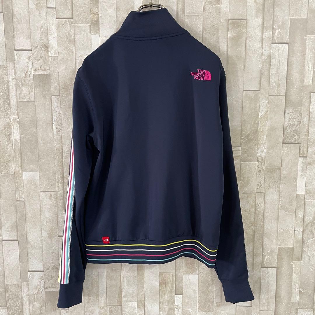 【美品】THE NORTH FACE ジャージ ロゴ刺繍 サイズL ネイビー