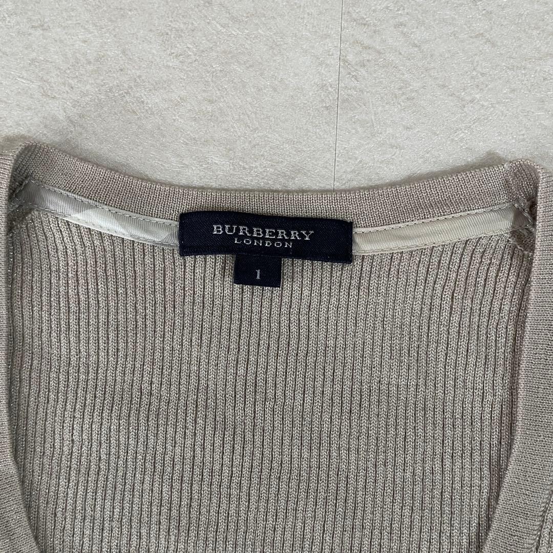 【美品】BURBERRY LONDON ニット セーター カシミヤ混 ラメ入り