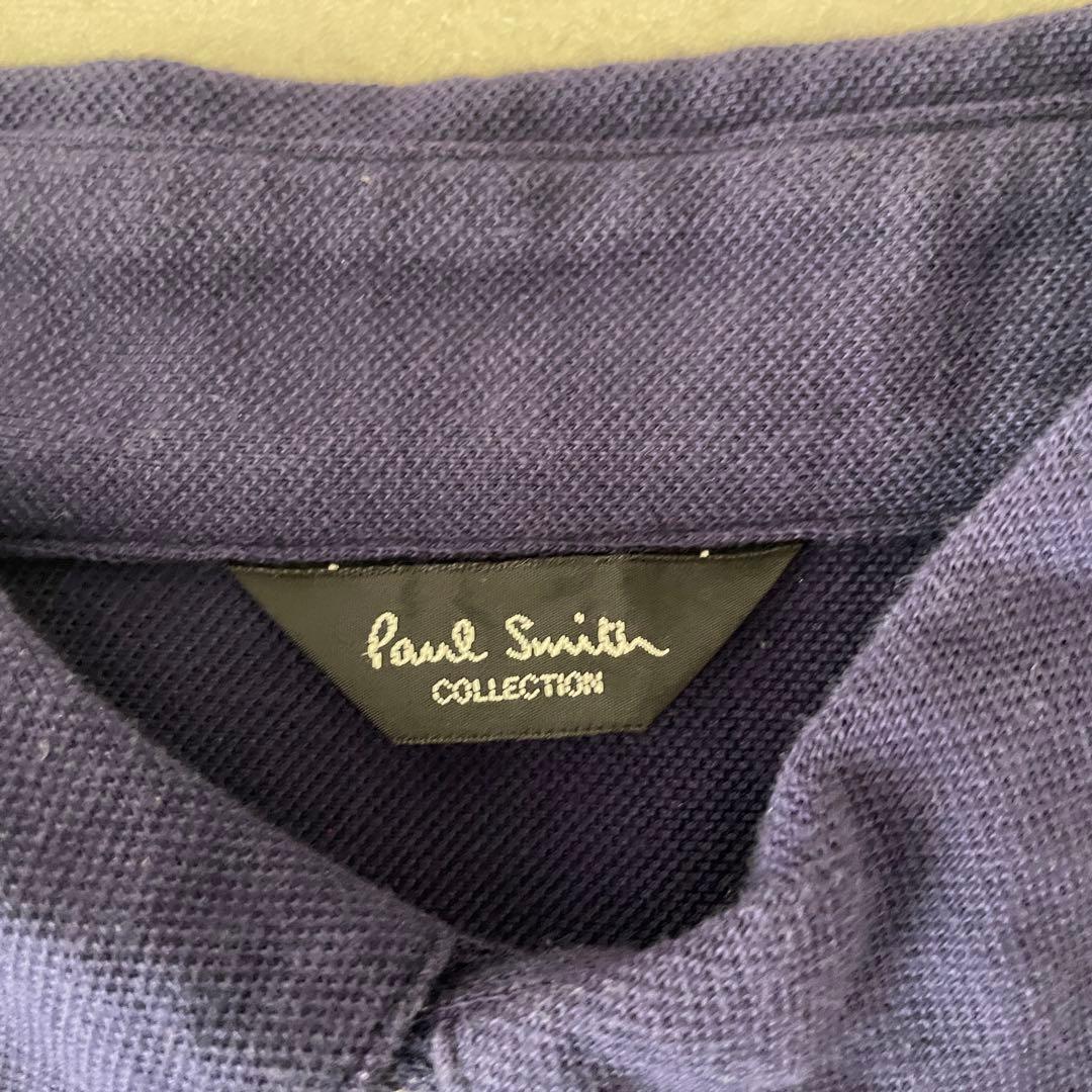 古着 Paul Smith 長袖ポロシャツ ネイビー