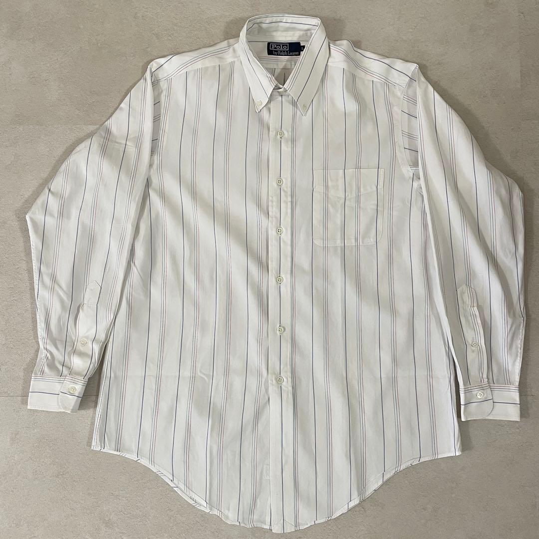 【美品】 POLO RALPH LAUREN 長袖シャツ ストライプ サイズL