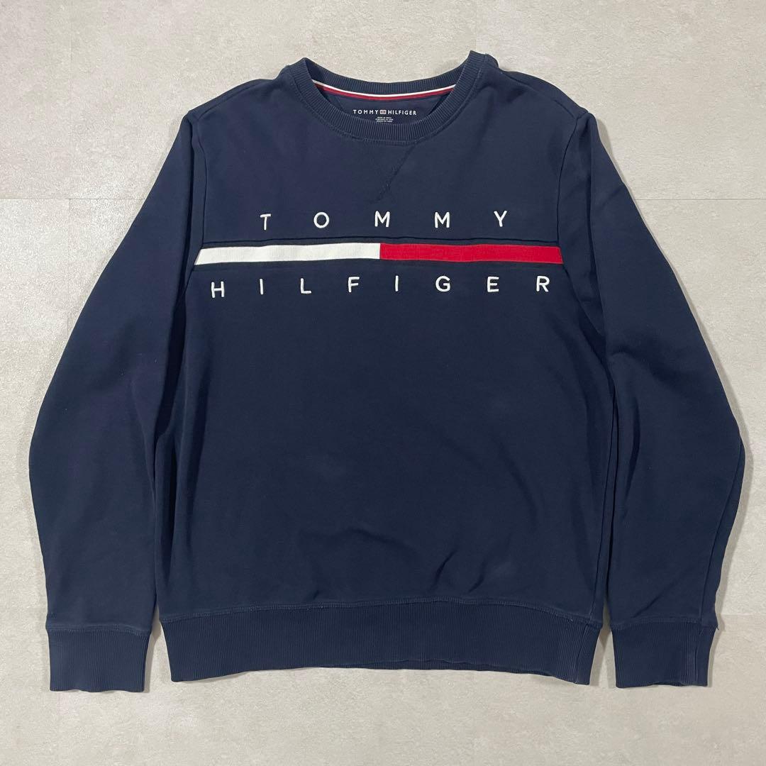 【美品】TOMMY HILFIGERデカロゴ TINOフレンチテリースウェット