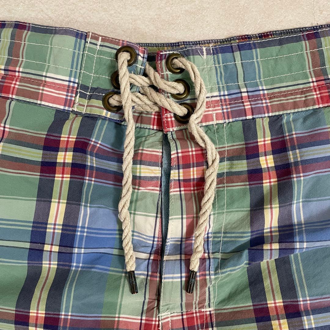 【美品】90s POLO RALPH LAUREN スイムショーツ チェック柄