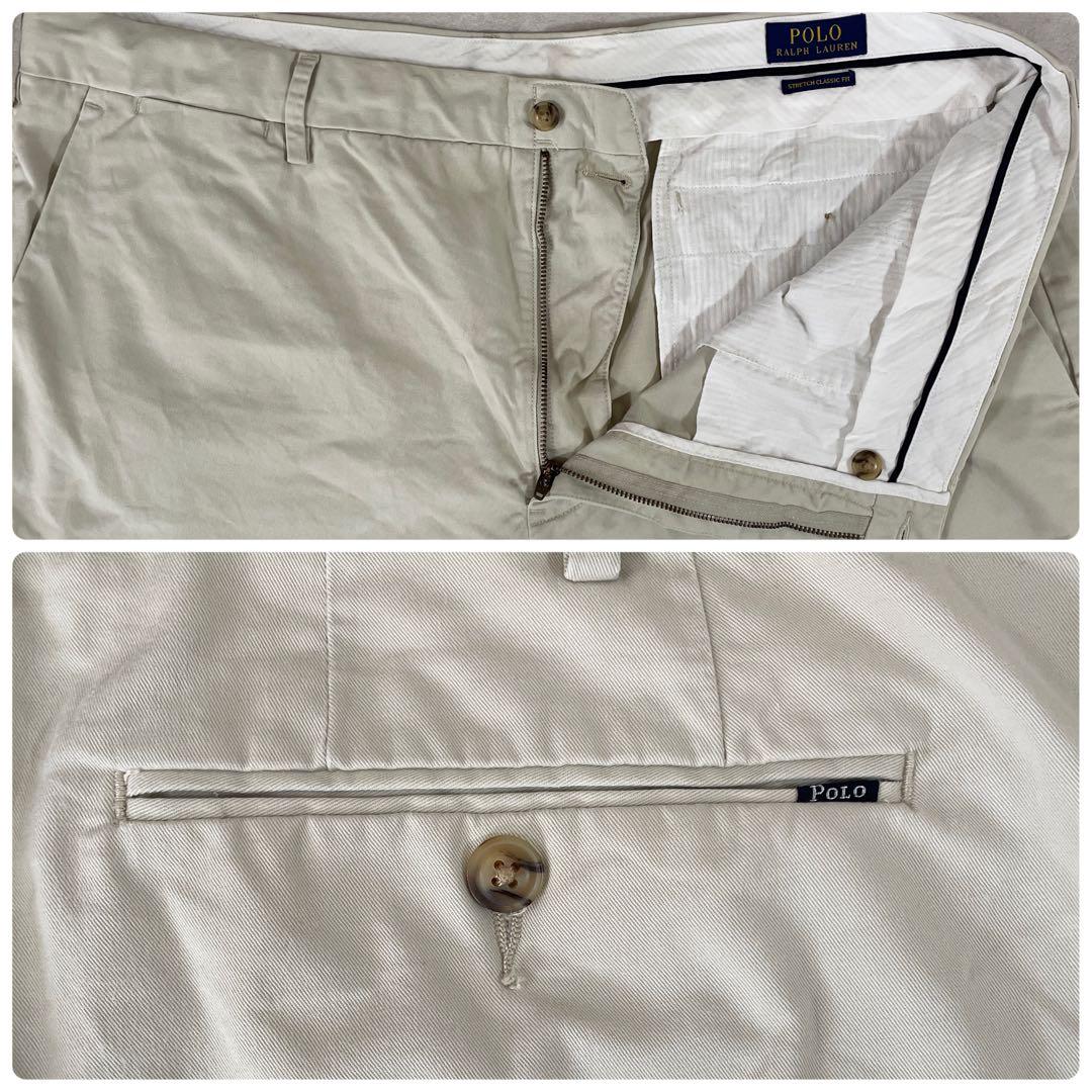 古着 POLO RALPH LAUREN ハーフパンツ サイズ40 ベージュ